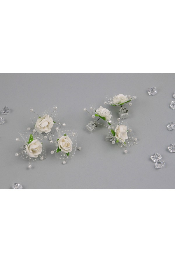 Communion pin - Cream rose Communion pin - Cream rose - obraz 1