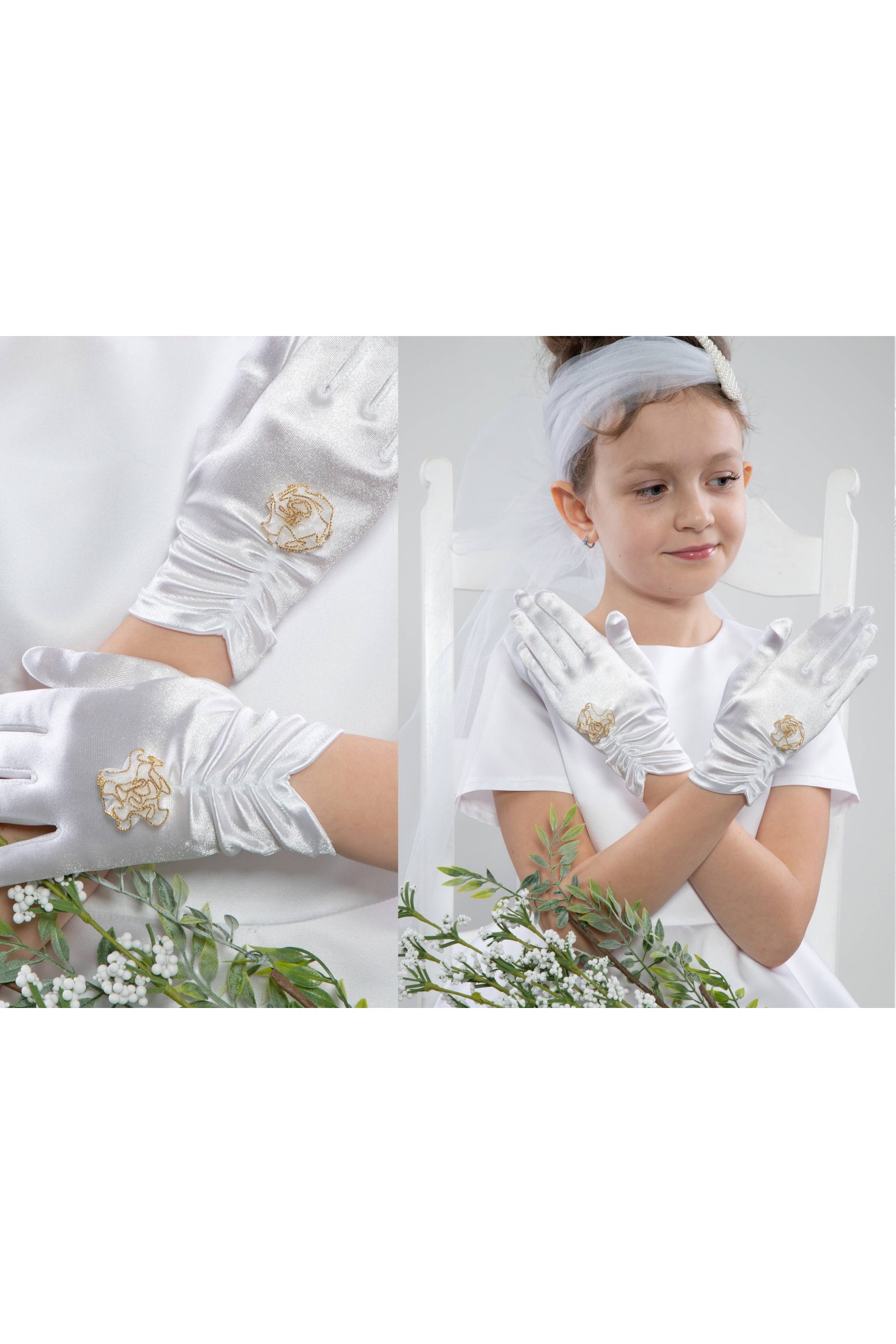 Communion Gloves Classic UK-Nr3a Communion Gloves Classic UK-Nr3a - obraz 1