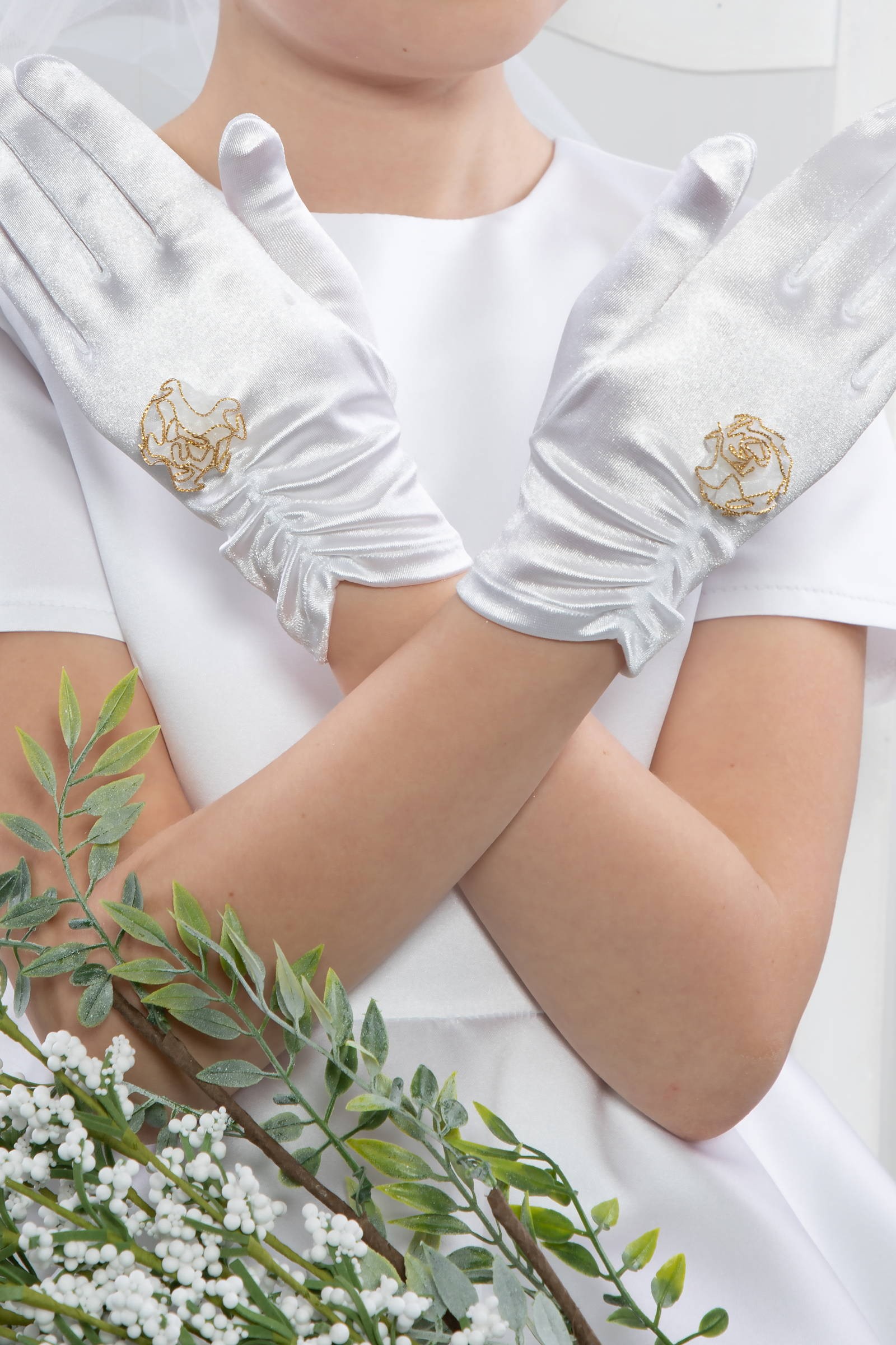 Communion Gloves Classic UK-Nr3a Communion Gloves Classic UK-Nr3a - obraz 0