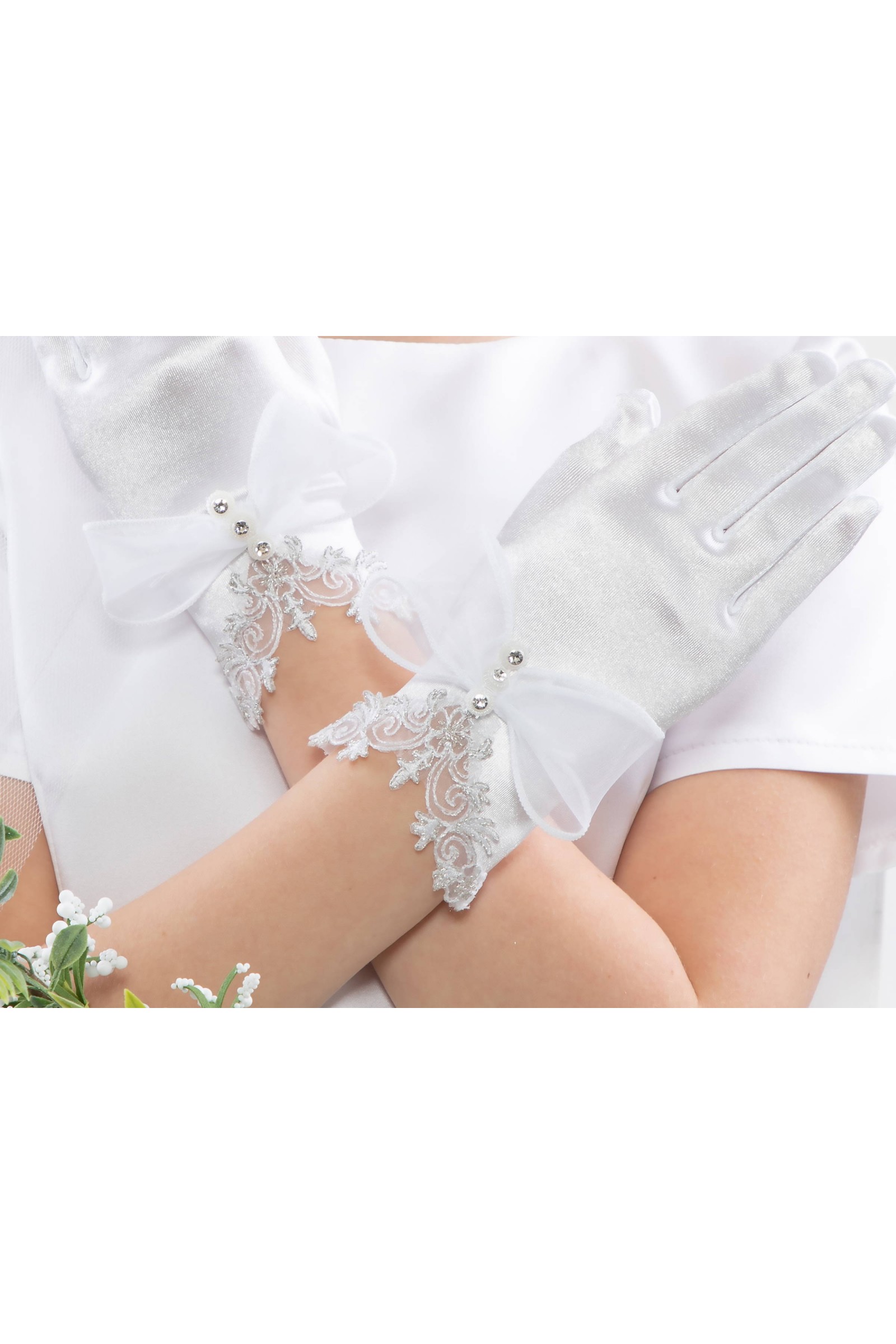 Classic communion gloves UK-Nr26A Classic communion gloves UK-Nr26A - obraz 2