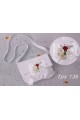 Satin communion bag with belt bouquet - obraz 2