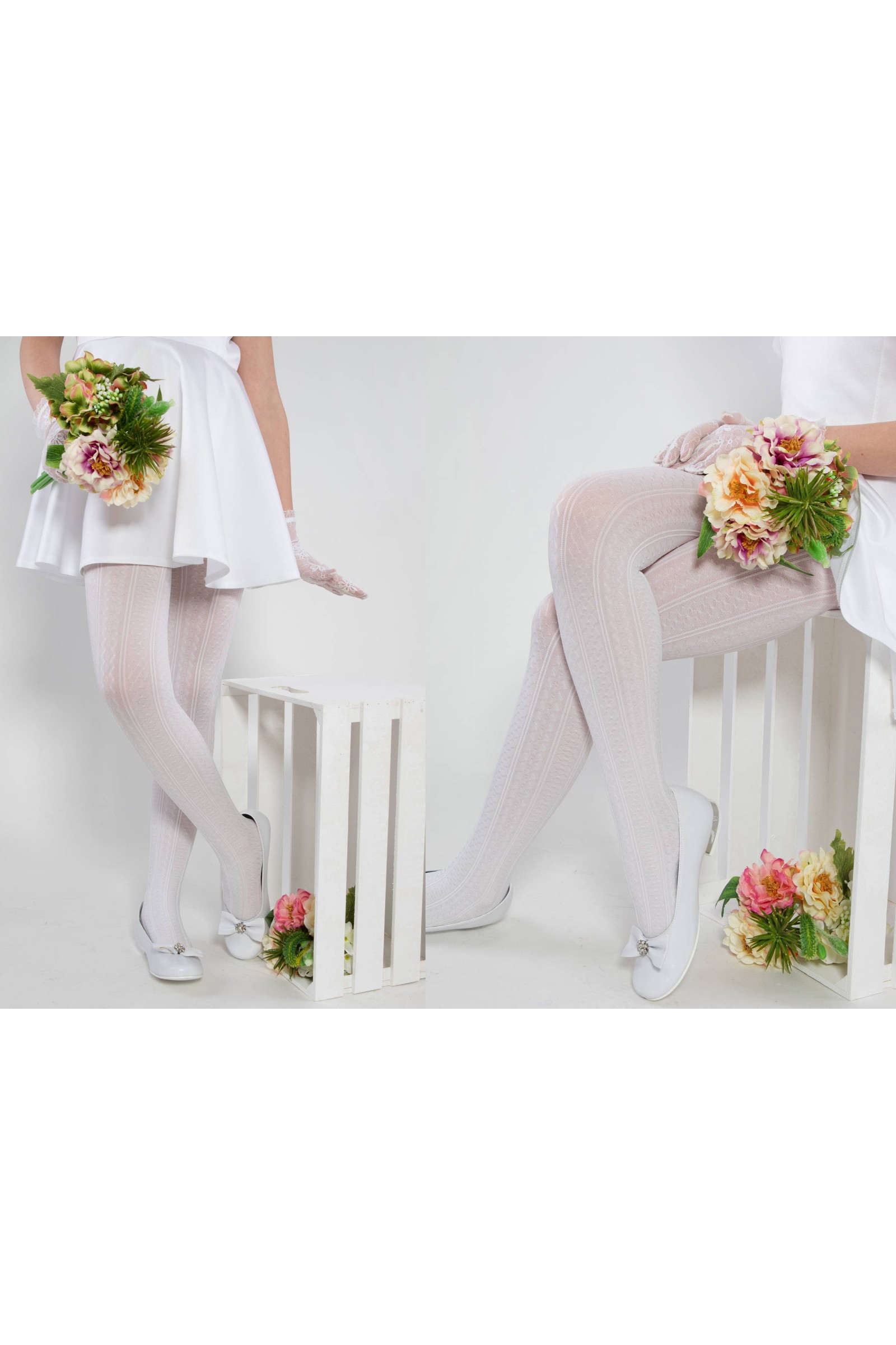 Elegant communion tights - Natasha warming tights - obraz 2