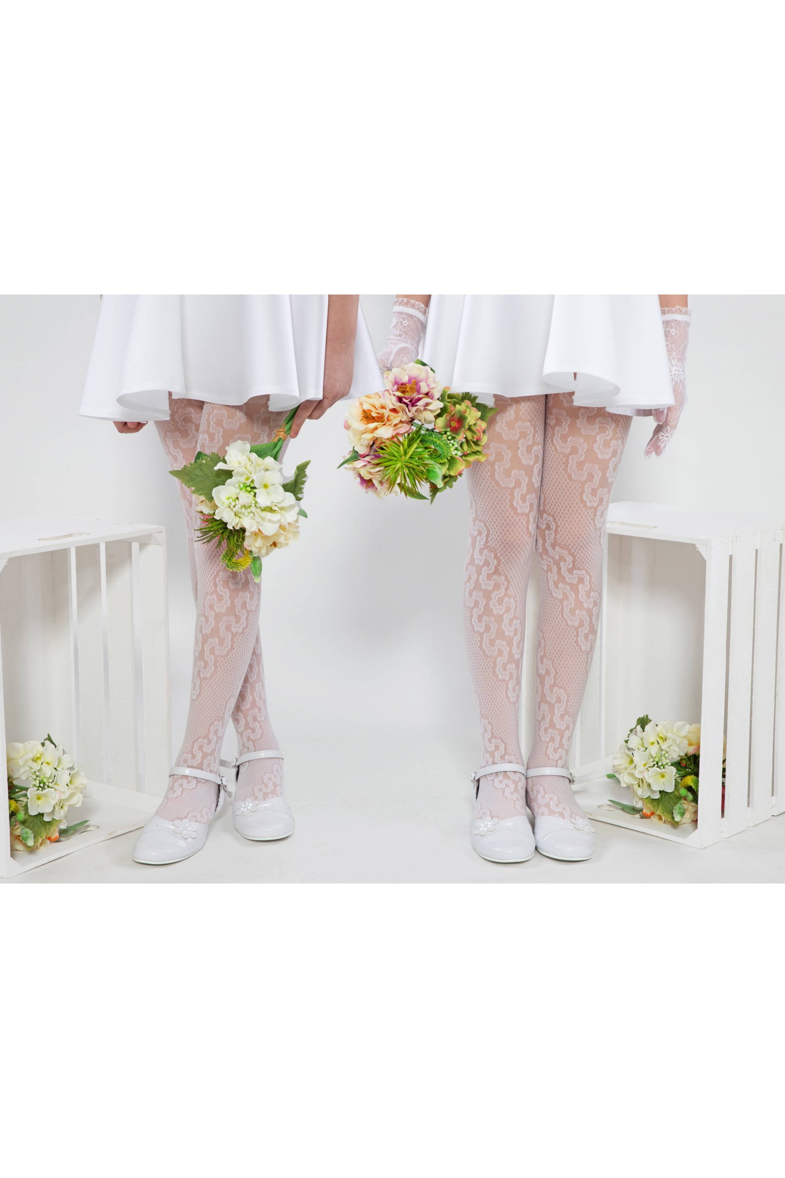 Elegant communion tights - Berry - obraz 3