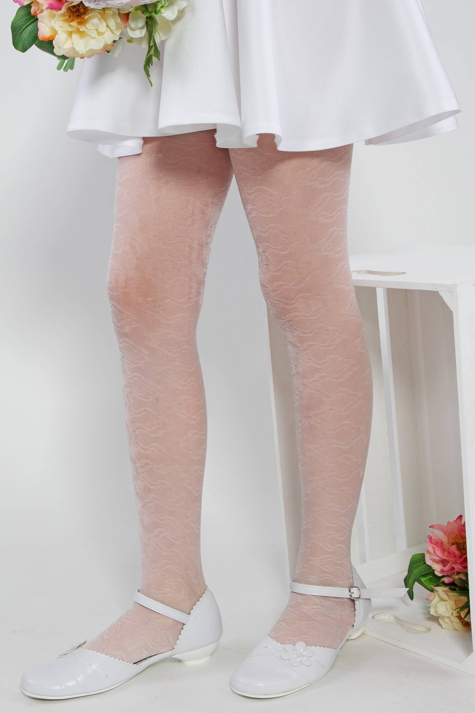 Elegant communion tights - Suzi motif 2 - obraz 0