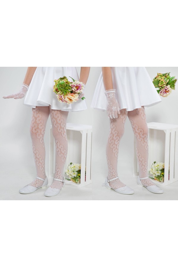 Elegant communion tights - Berry - obraz 6