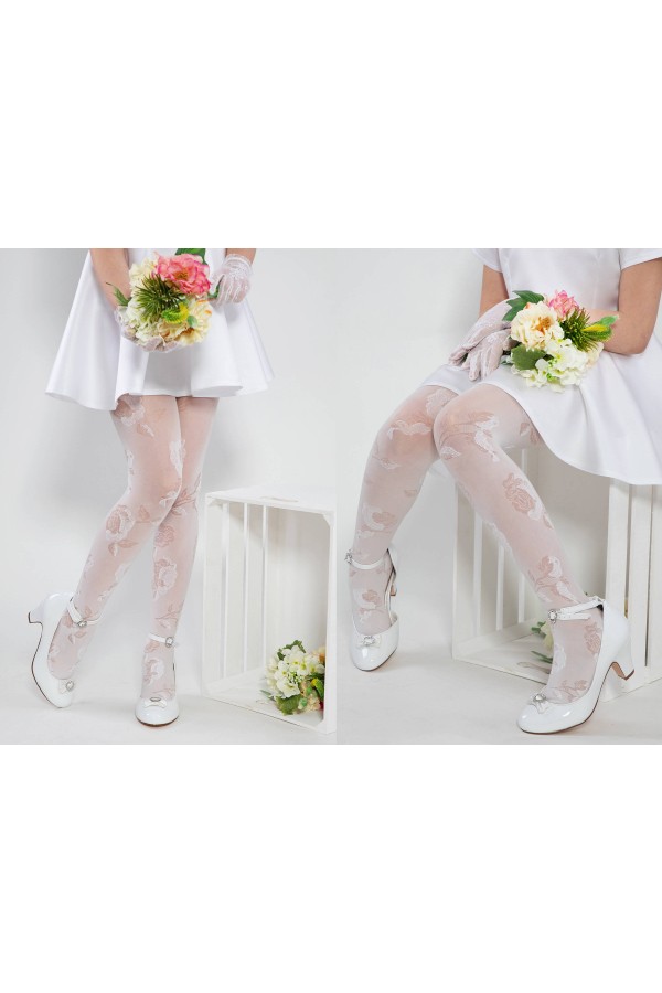 Elegant communion tights - Amelia - obraz 3