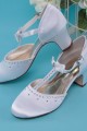 Communion shoes pumps with Swarovski Crystals (5E) - obraz 3