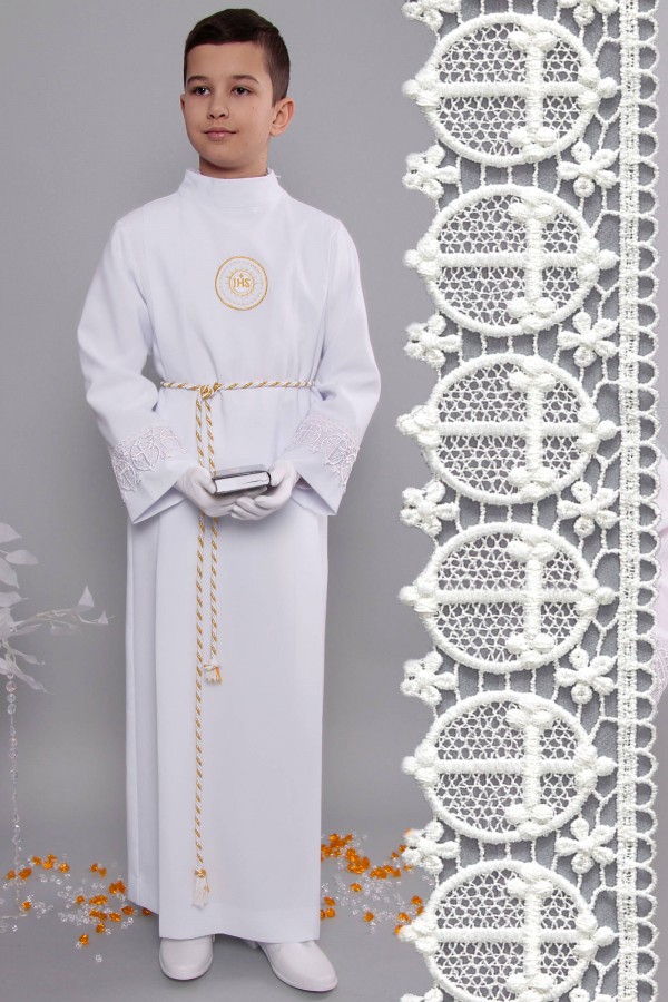 Communion dress with guipure 8/UK-Z2 - obraz 0