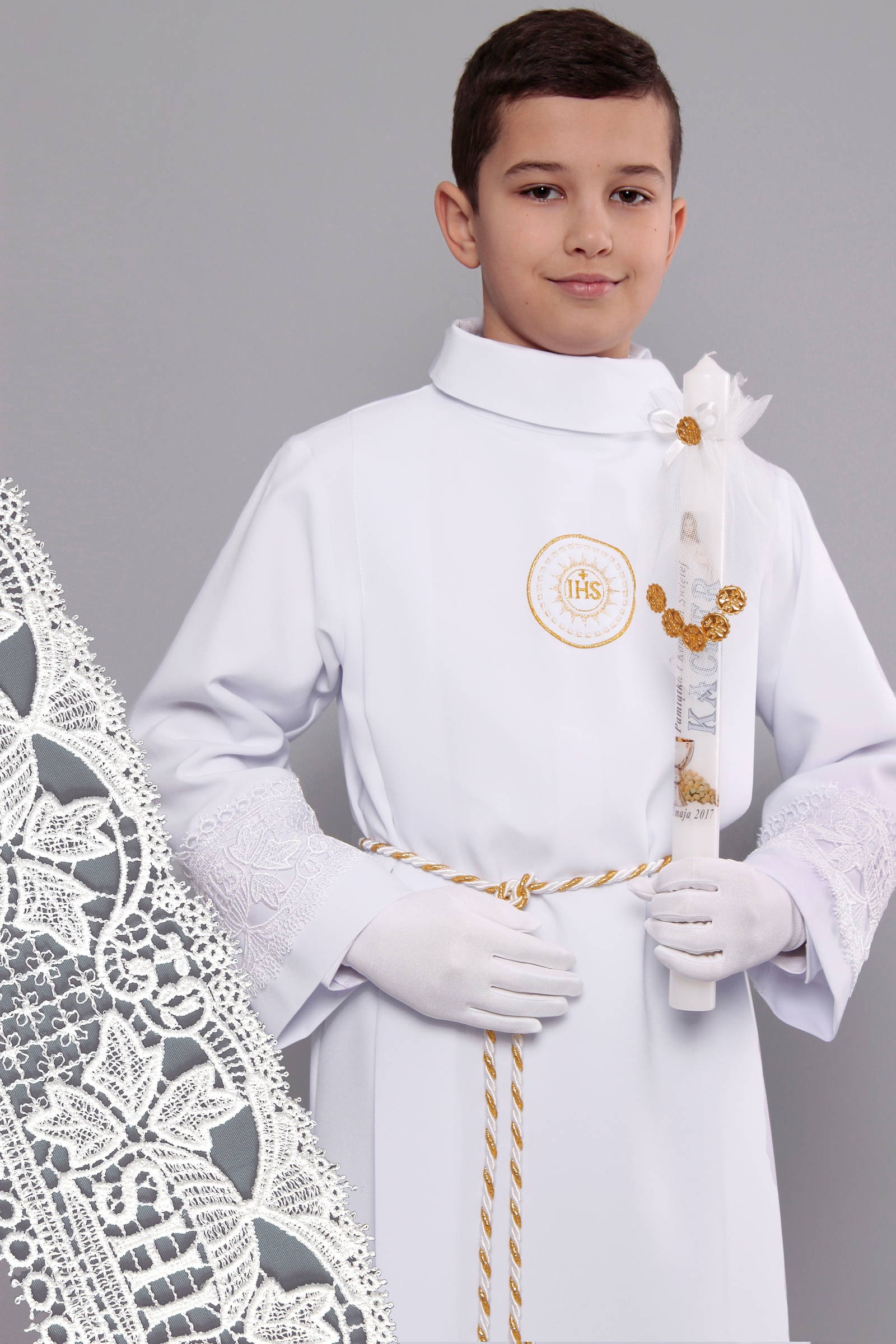 Communion Alba with guipure 13/UK-Z3 - obraz 0