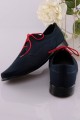 Communion shoes UK-013 - nubuck navy blue - obraz 4