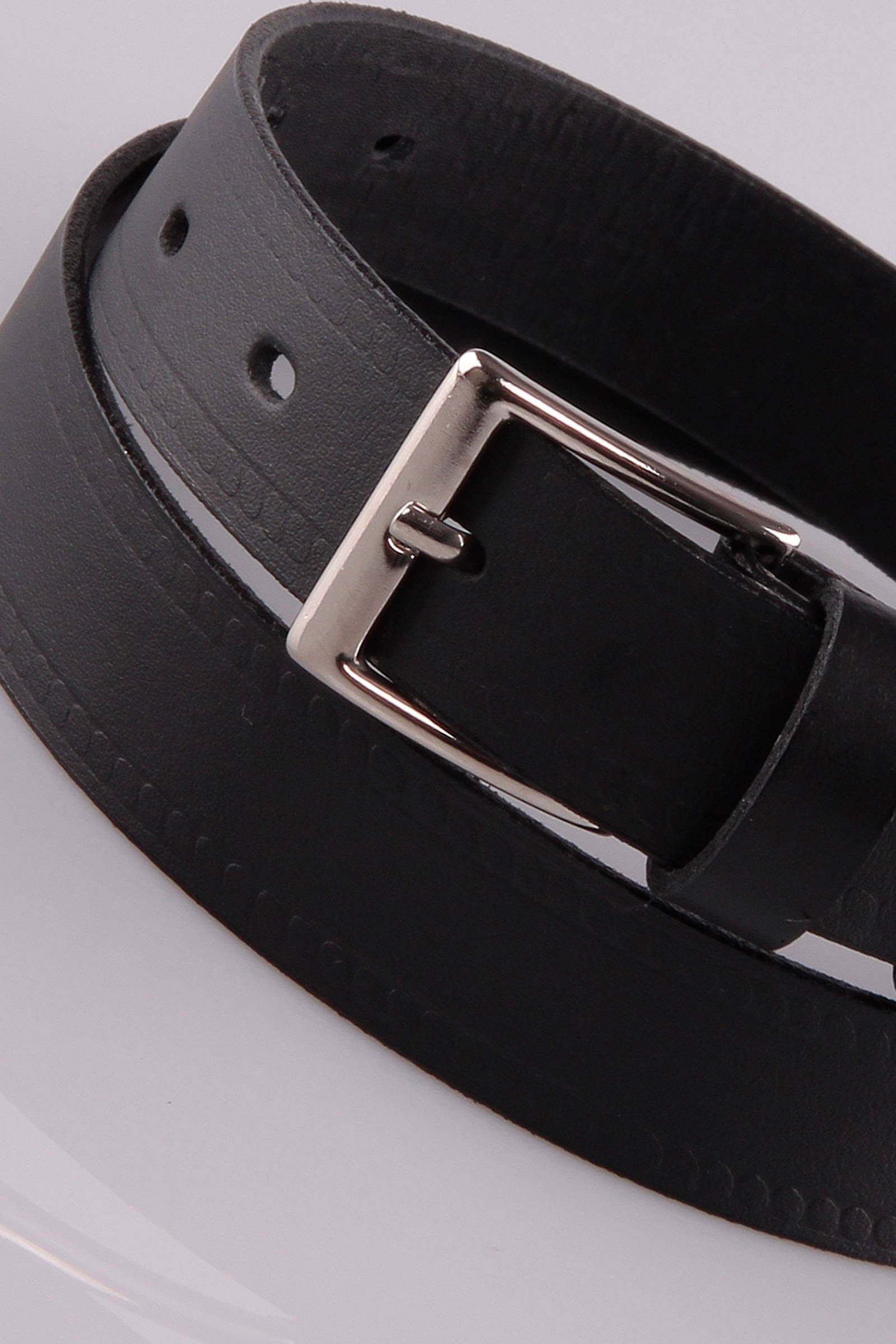 Communion trouser belt - leather black - obraz 0