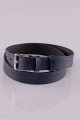 Communion trouser belt - navy blue leather - obraz 1