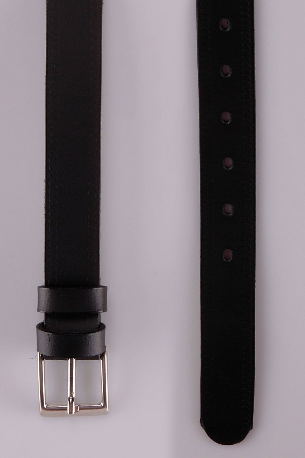 Communion trouser belt - leather black - obraz 3