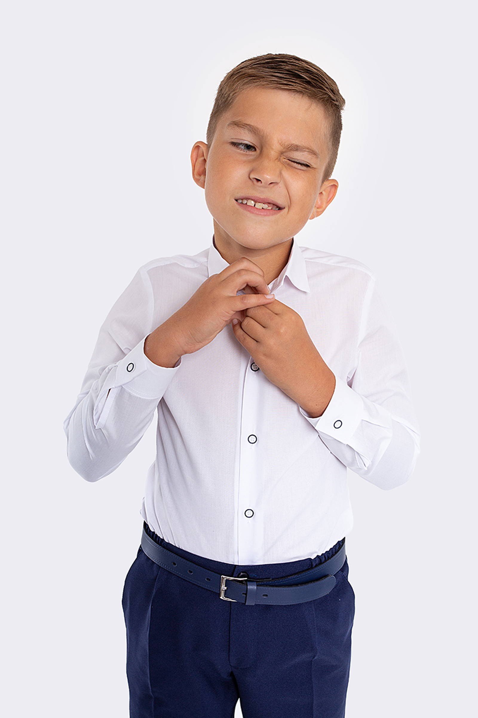 Communion shirt with decorative buttons UK-1Ks/g slim TALIA - obraz 0