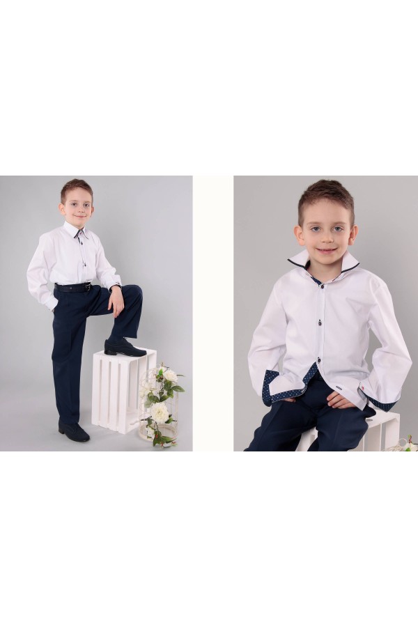Communion shirt with collar with belt UK-4/Ks - obraz 2