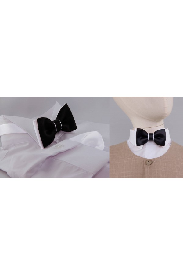 UK-MCB communion bow tie black and white - obraz 2