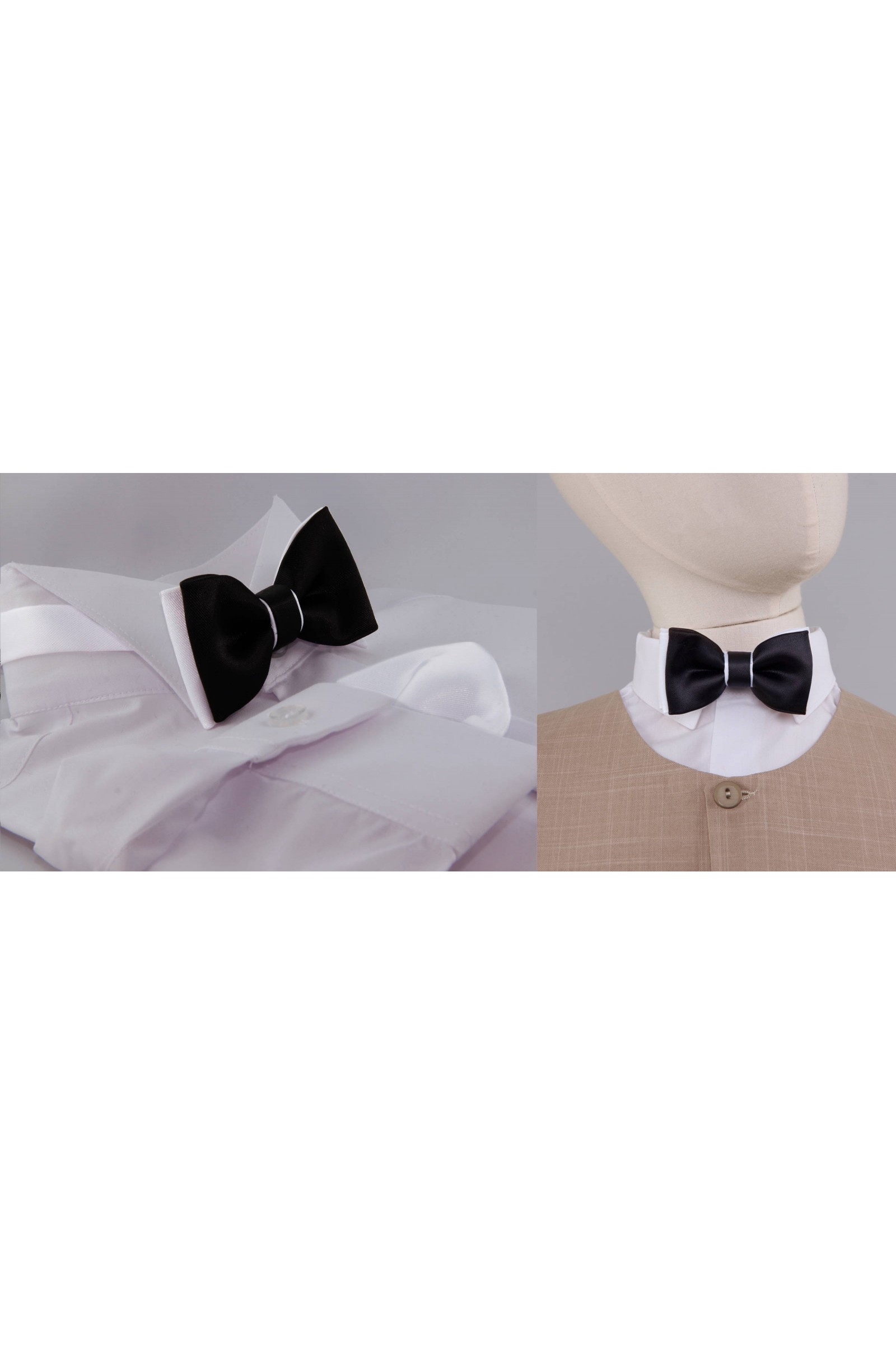 UK-MCB communion bow tie black and white - obraz 2