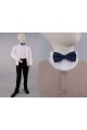 UK-MGK communion bow tie navy blue with dots - obraz 1