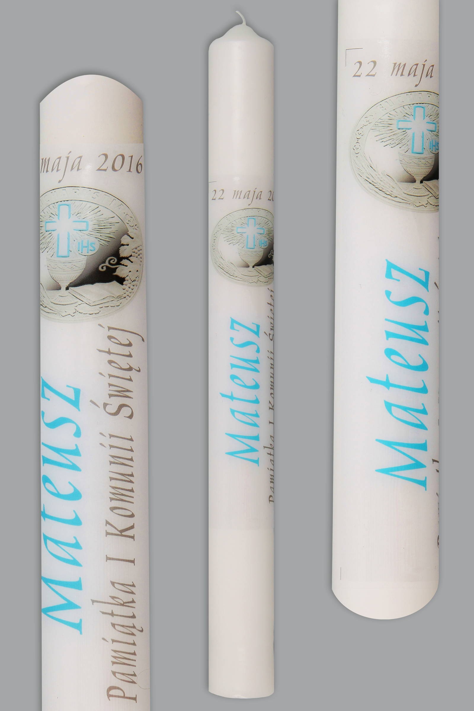 Communion candle for personalization UK-SW-KN1c/ch Communion candle for personalization UK-SW-KN1c/ch - obraz 0