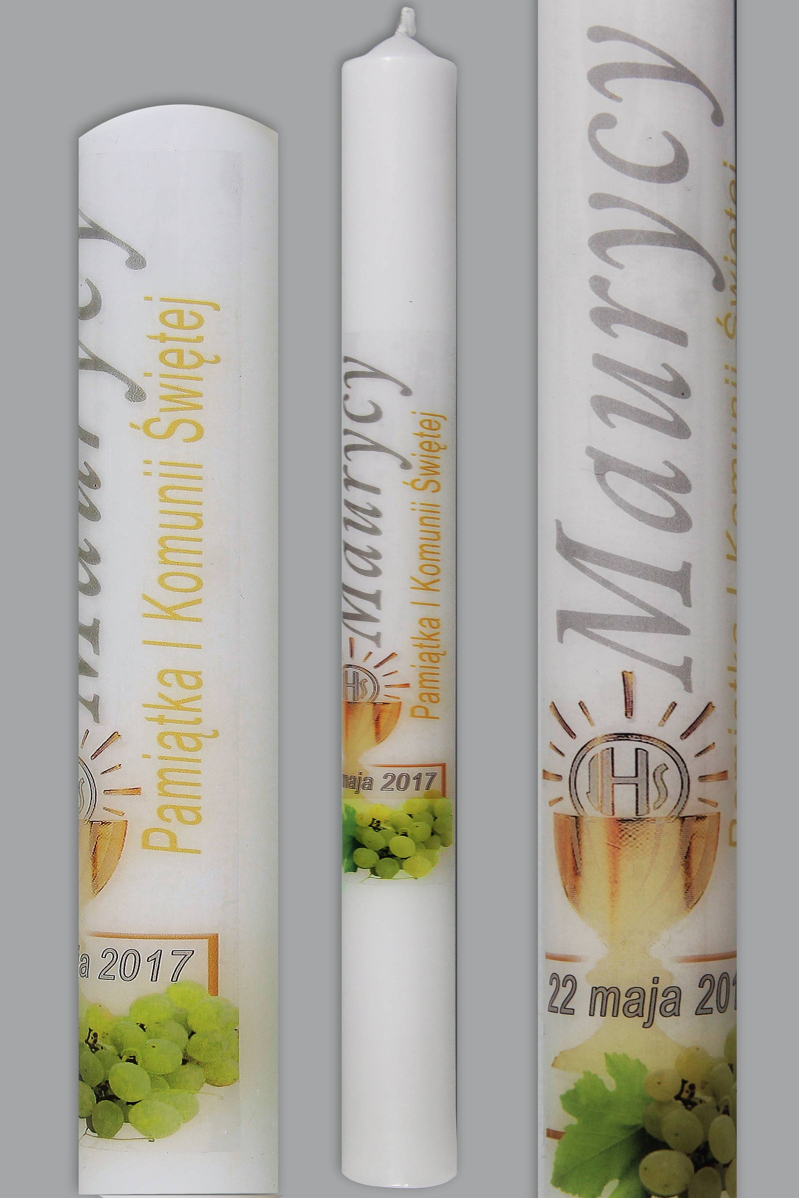 Communion candle for personalization UK-SW-KN1d/ch Communion candle for personalization UK-SW-KN1d/ch - obraz 0