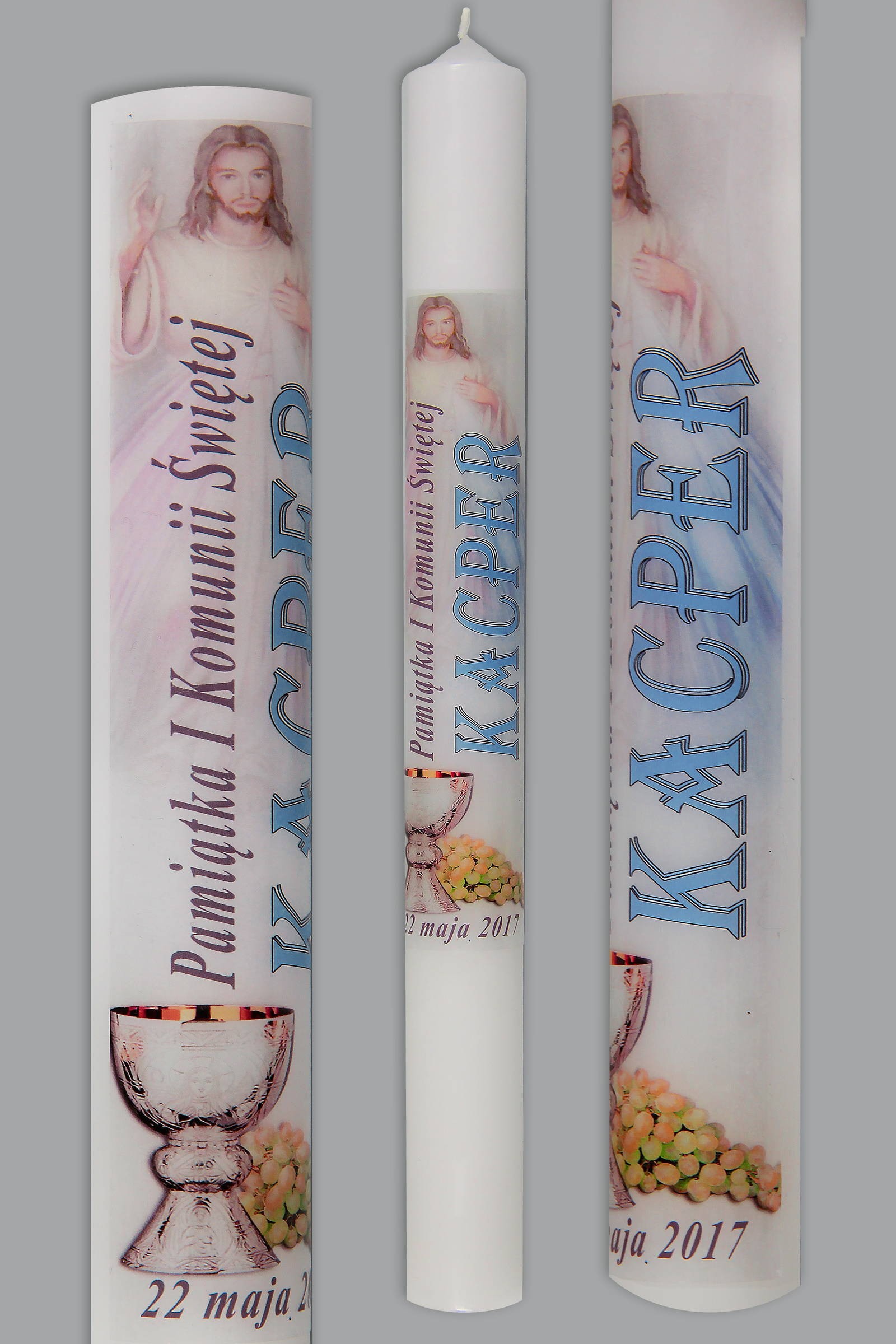 Communion candle for personalization UK-SW-KN1f/ch Communion candle for personalization UK-SW-KN1f/ch - obraz 0
