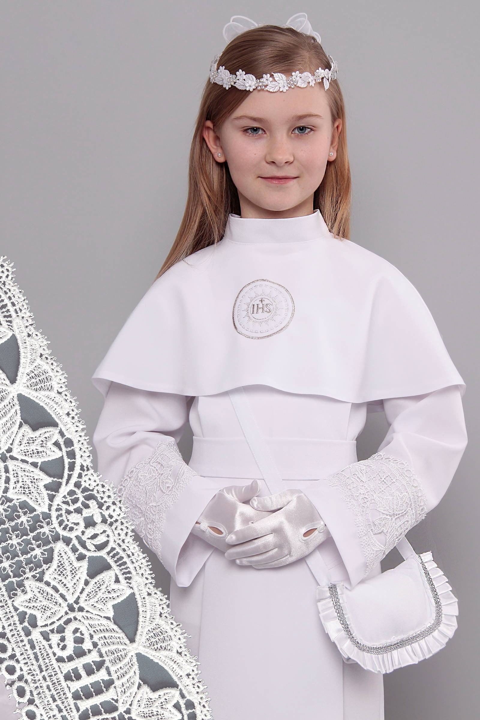 Communion robe with guipure 11a/UK-KK - obraz 0