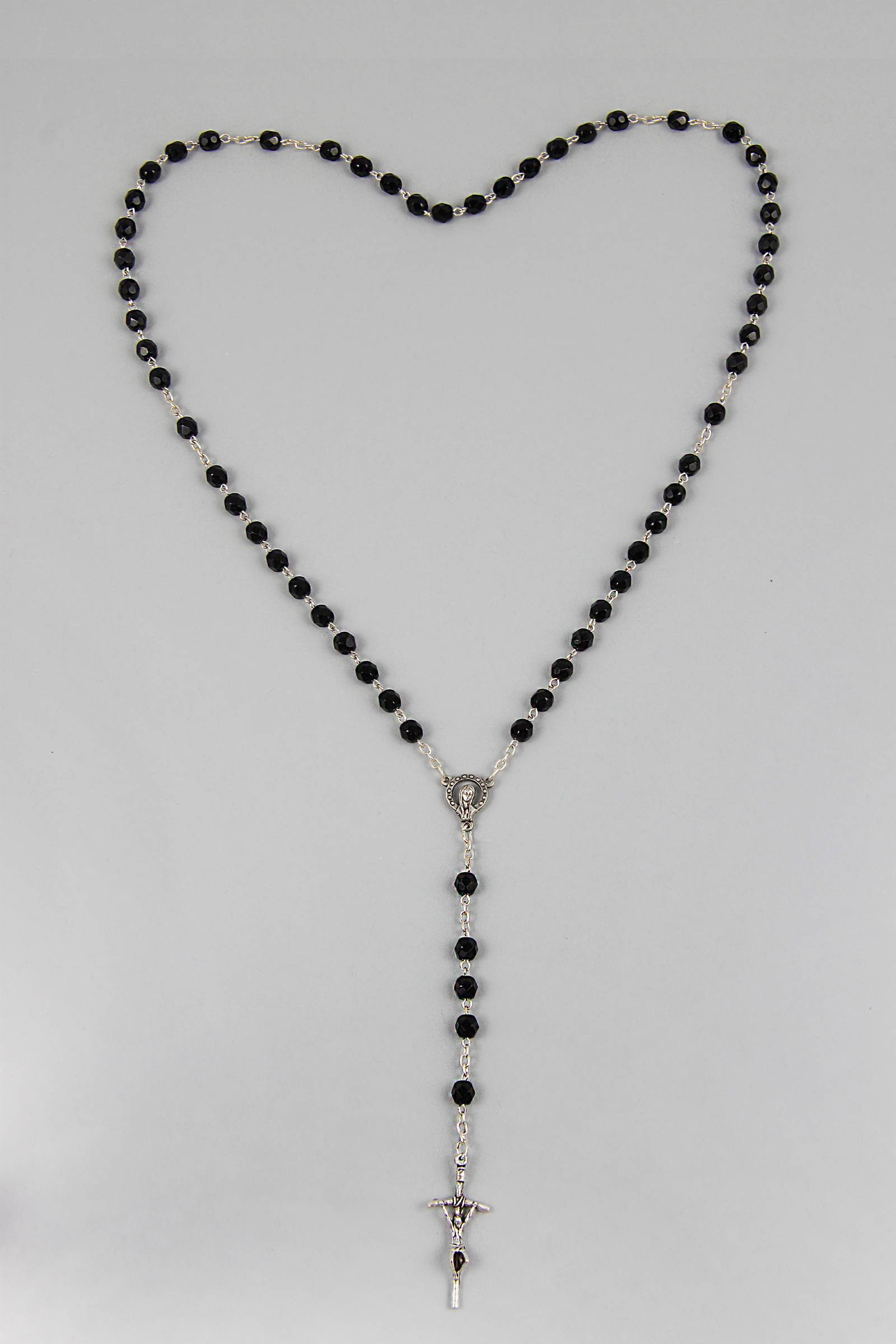 Communion rosary - black crystal UK-KC Communion rosary - black crystal UK-KC - obraz 2