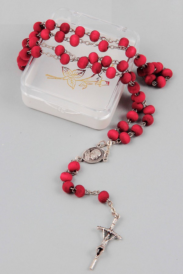 Communion rosary - fragrant red UK-ZC Communion rosary - fragrant red UK-ZC - obraz 1