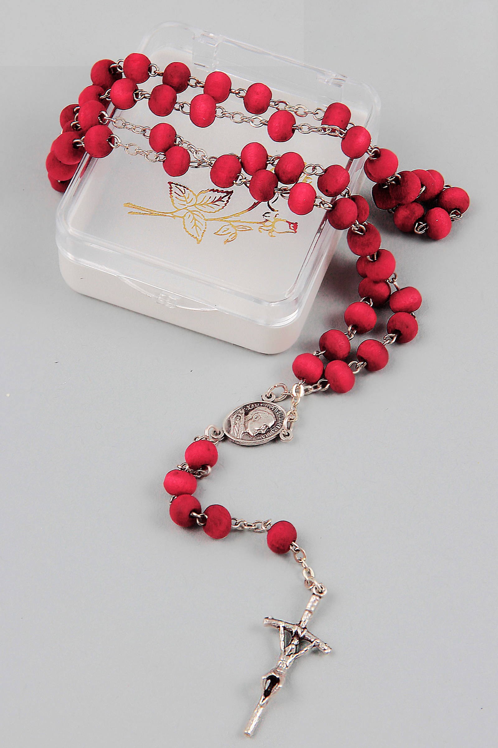 Communion rosary - fragrant red UK-ZC Communion rosary - fragrant red UK-ZC - obraz 1