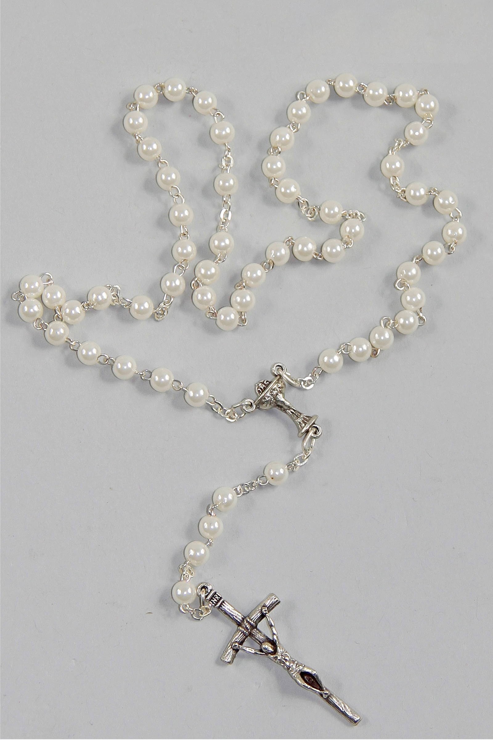 Communion rosary - pearl white UK-PB Communion rosary - pearl white UK-PB - obraz 0
