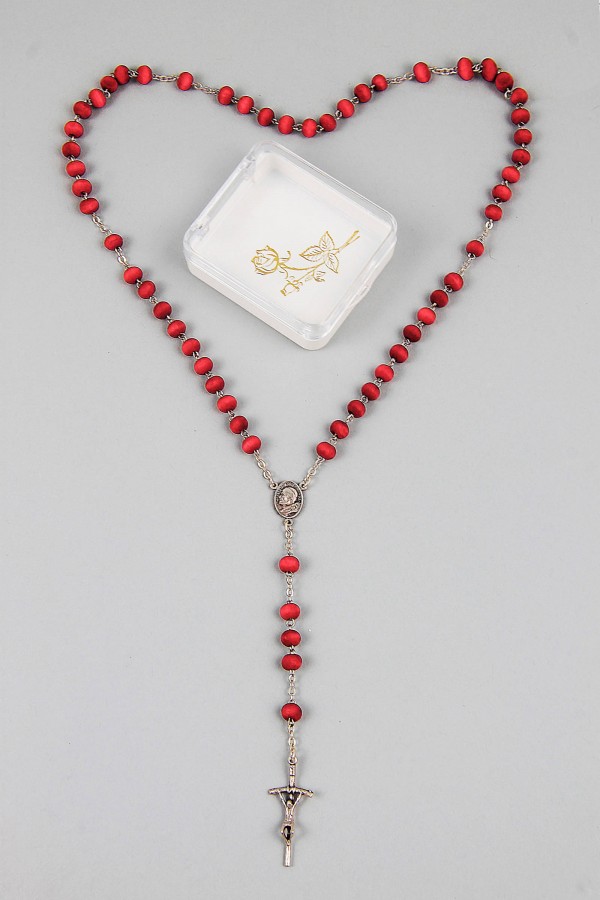 Communion rosary - fragrant red UK-ZC Communion rosary - fragrant red UK-ZC - obraz 2