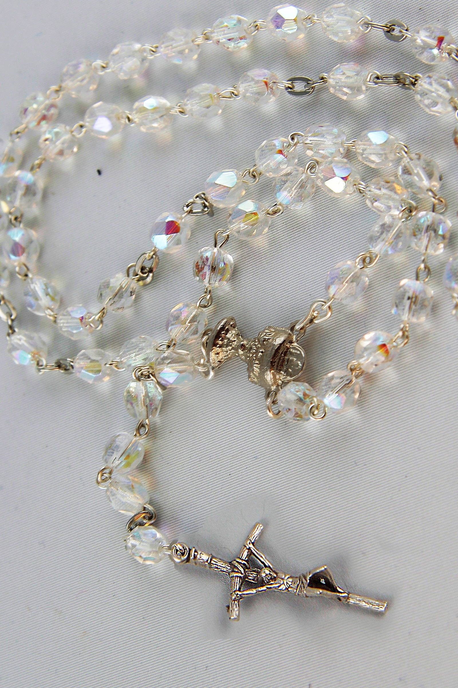 Communion rosary - rainbow crystal UK-KT Communion rosary - rainbow crystal UK-KT - obraz 0
