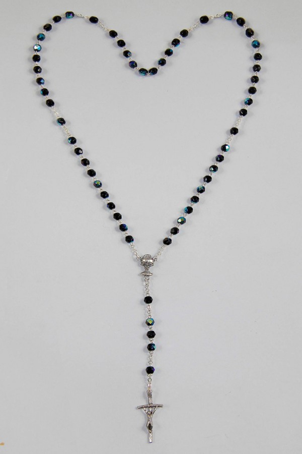 Communion rosary - hematite crystal UK-KH Communion rosary - hematite crystal UK-KH - obraz 3