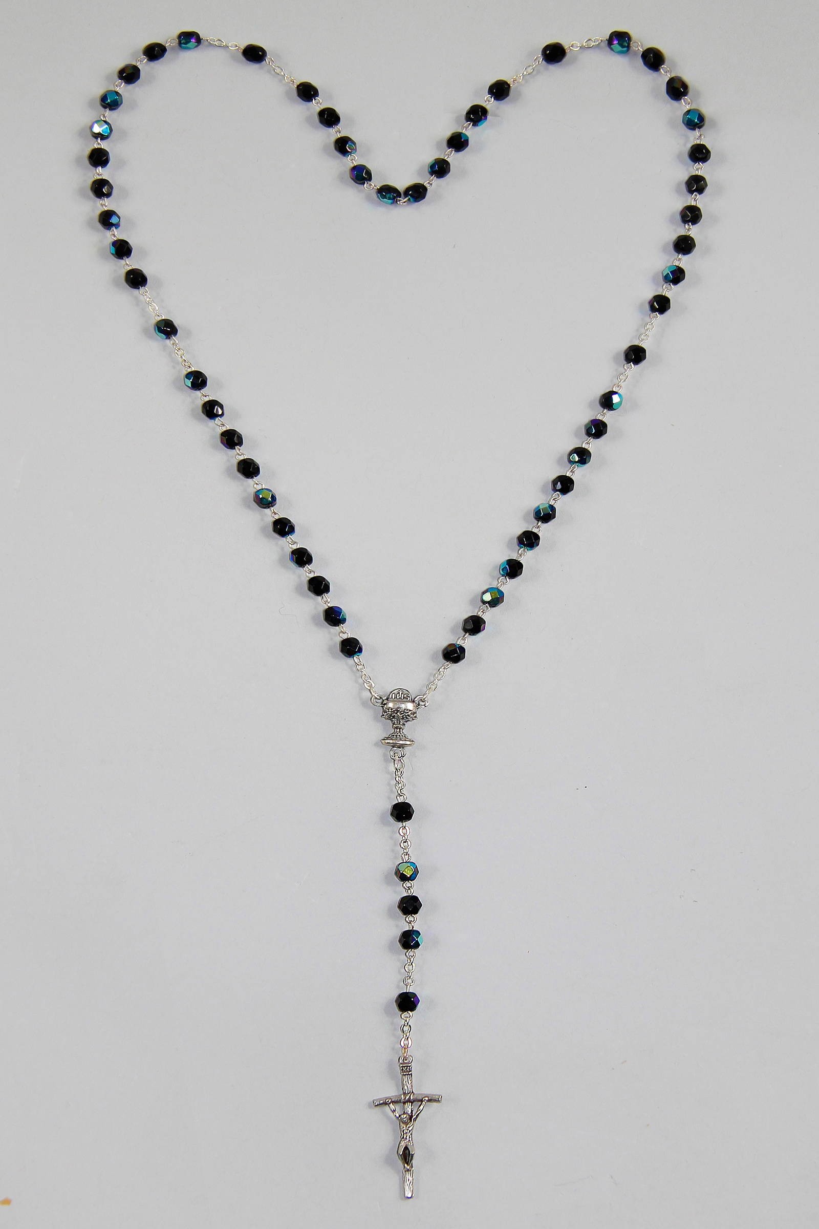 Communion rosary - hematite crystal UK-KH Communion rosary - hematite crystal UK-KH - obraz 3