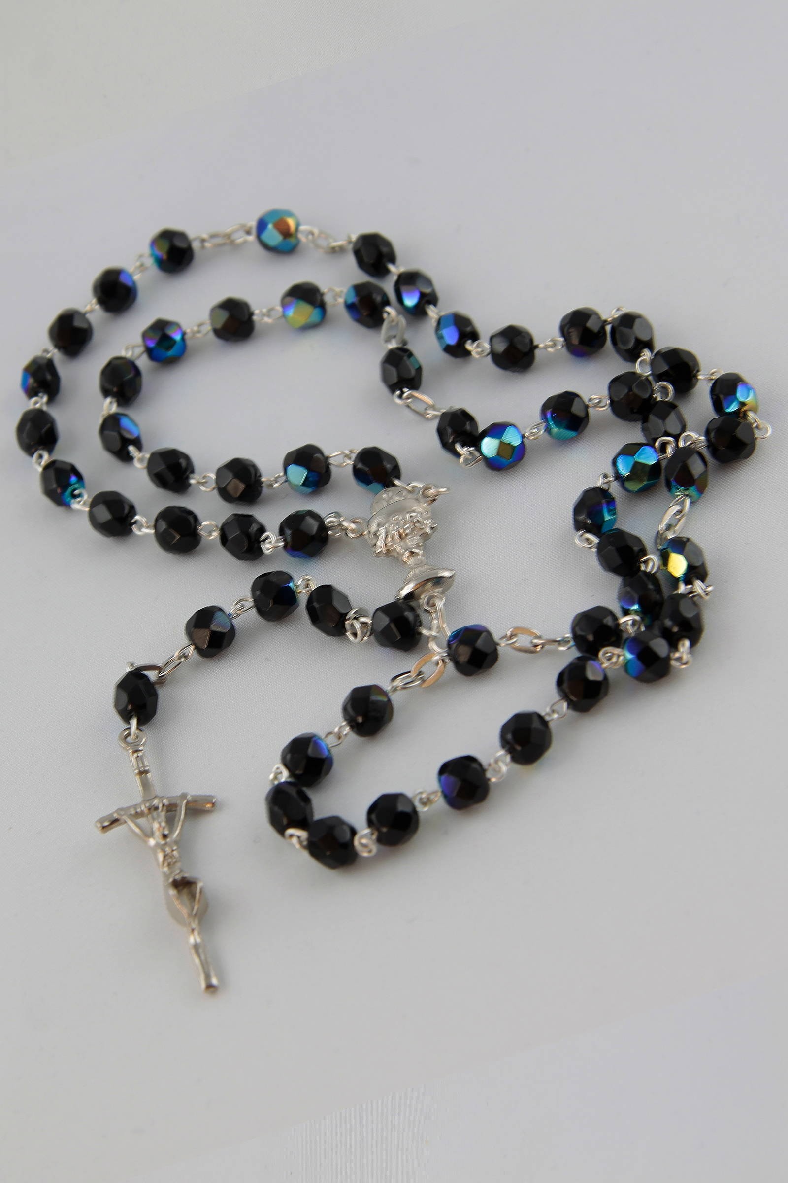 Communion rosary - hematite crystal UK-KH Communion rosary - hematite crystal UK-KH - obraz 2