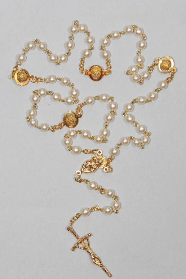 Communion rosary - pearl of gold UK-PZ Communion rosary - pearl of gold UK-PZ - obraz 1