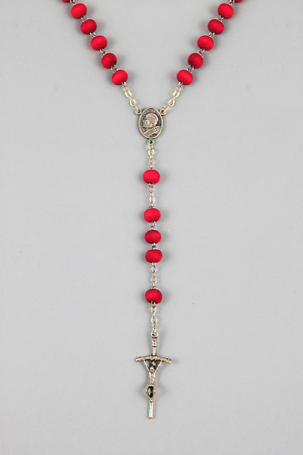 Communion rosary - fragrant red UK-ZC Communion rosary - fragrant red UK-ZC - obraz 3