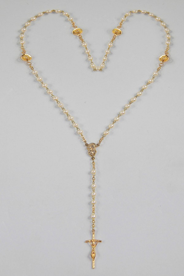 Communion rosary - pearl of gold UK-PZ Communion rosary - pearl of gold UK-PZ - obraz 2