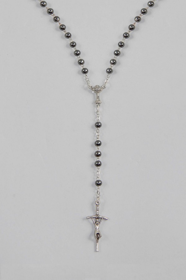 Communion rosary - pearl graphite UK-PG Communion rosary - pearl graphite UK-PG - obraz 3