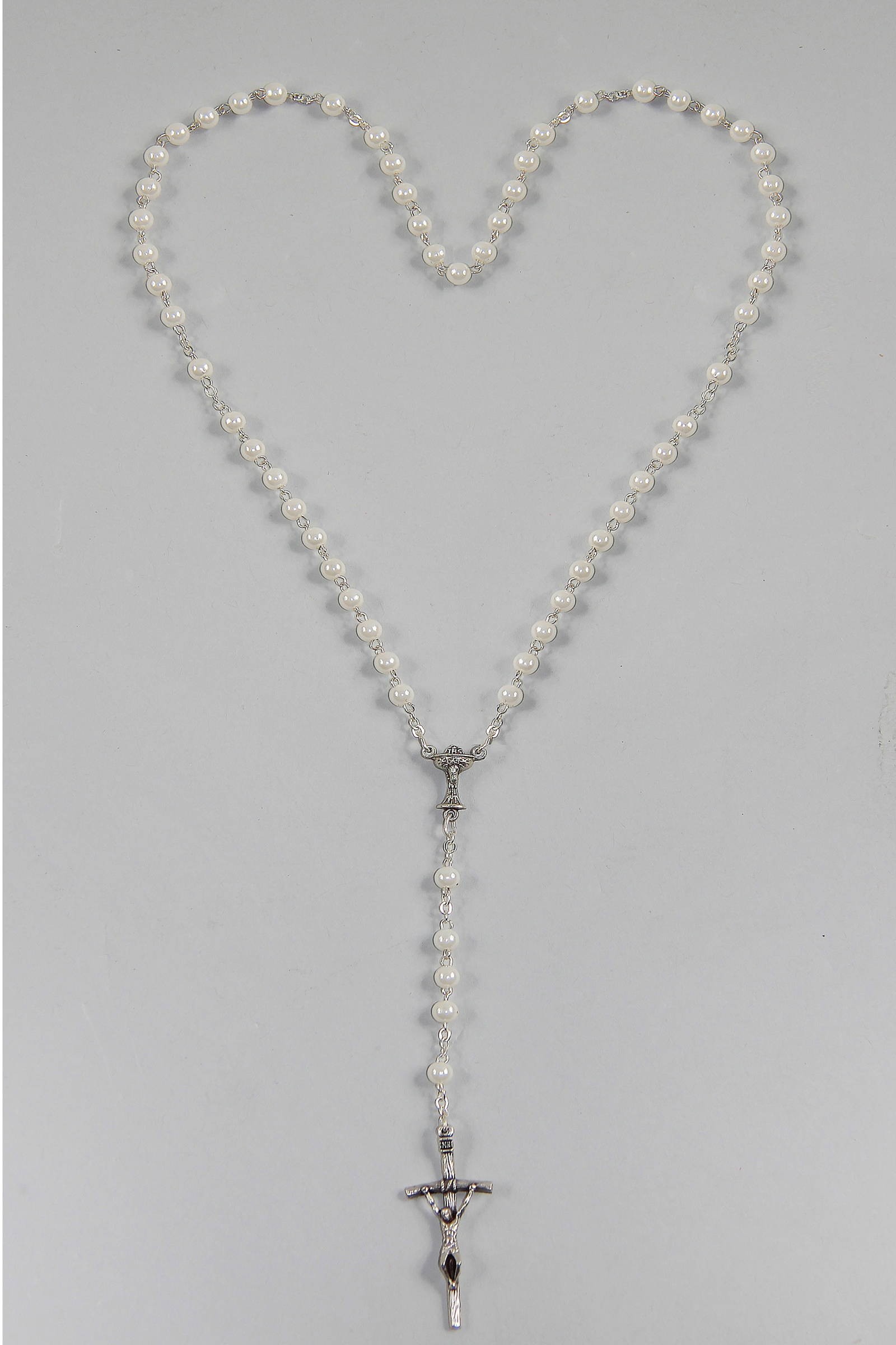 Communion rosary - pearl white UK-PB Communion rosary - pearl white UK-PB - obraz 1