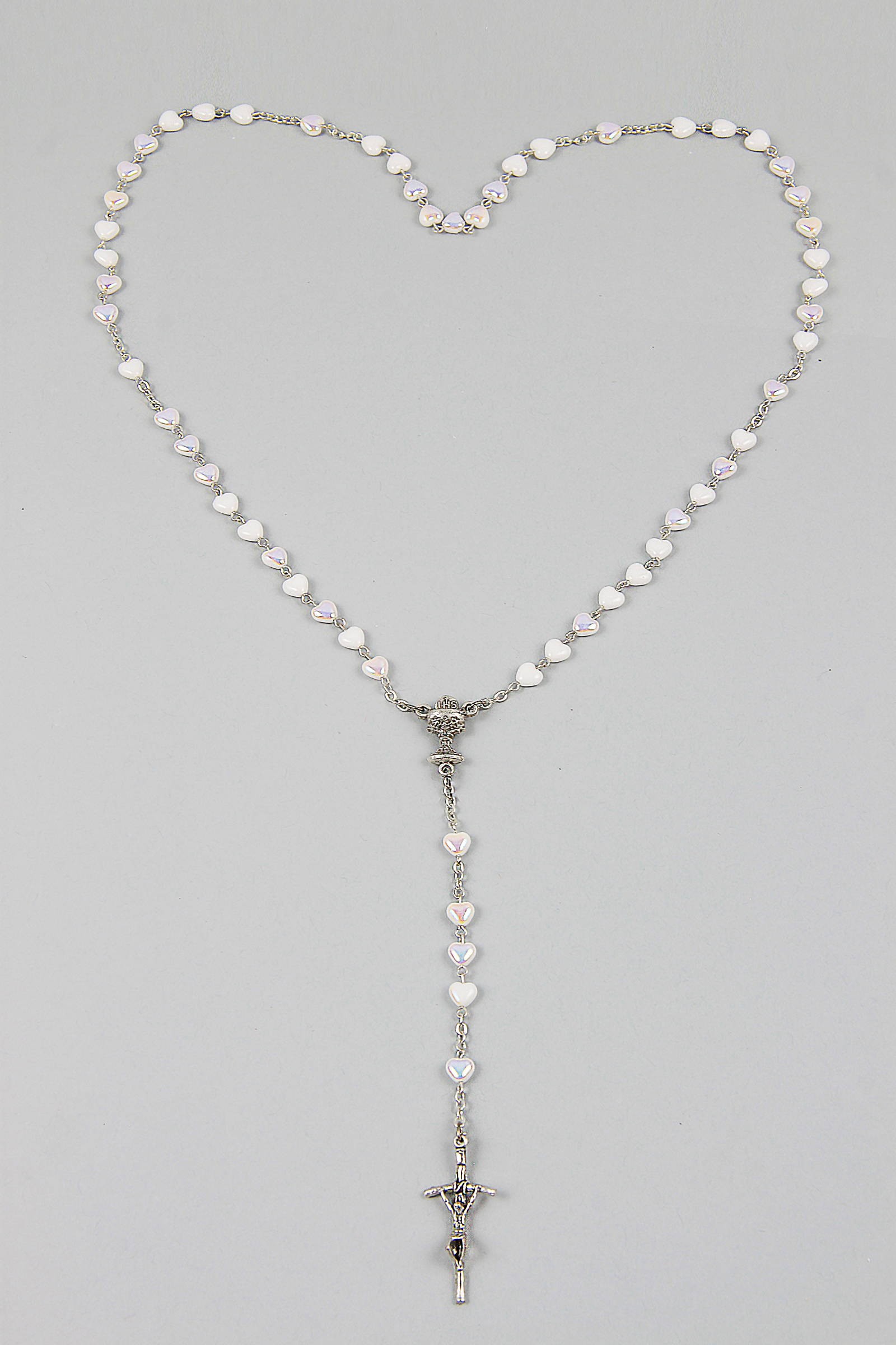 Communion rosary - heart white UK-SB Communion rosary - heart white UK-SB - obraz 2