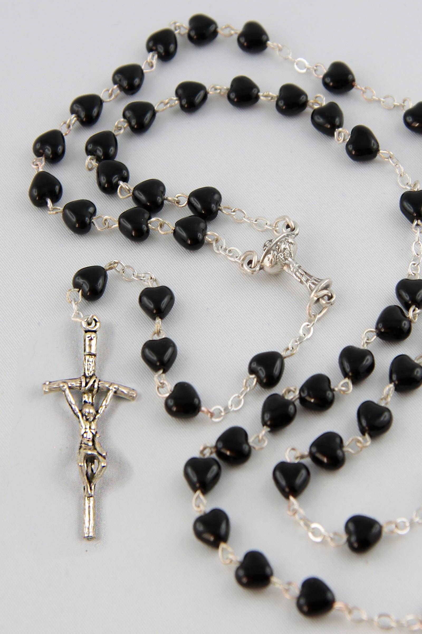 Communion rosary - heart black UK-SC - obraz 0