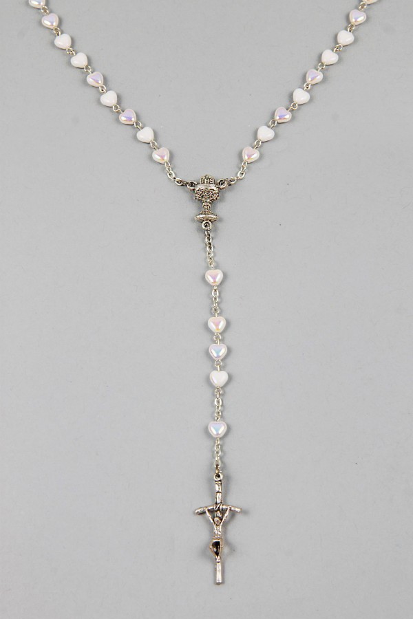 Communion rosary - heart white UK-SB Communion rosary - heart white UK-SB - obraz 3