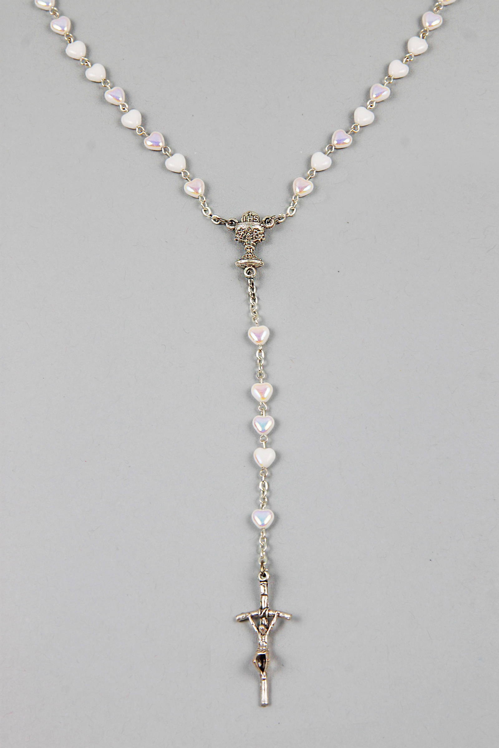 Communion rosary - heart white UK-SB Communion rosary - heart white UK-SB - obraz 3