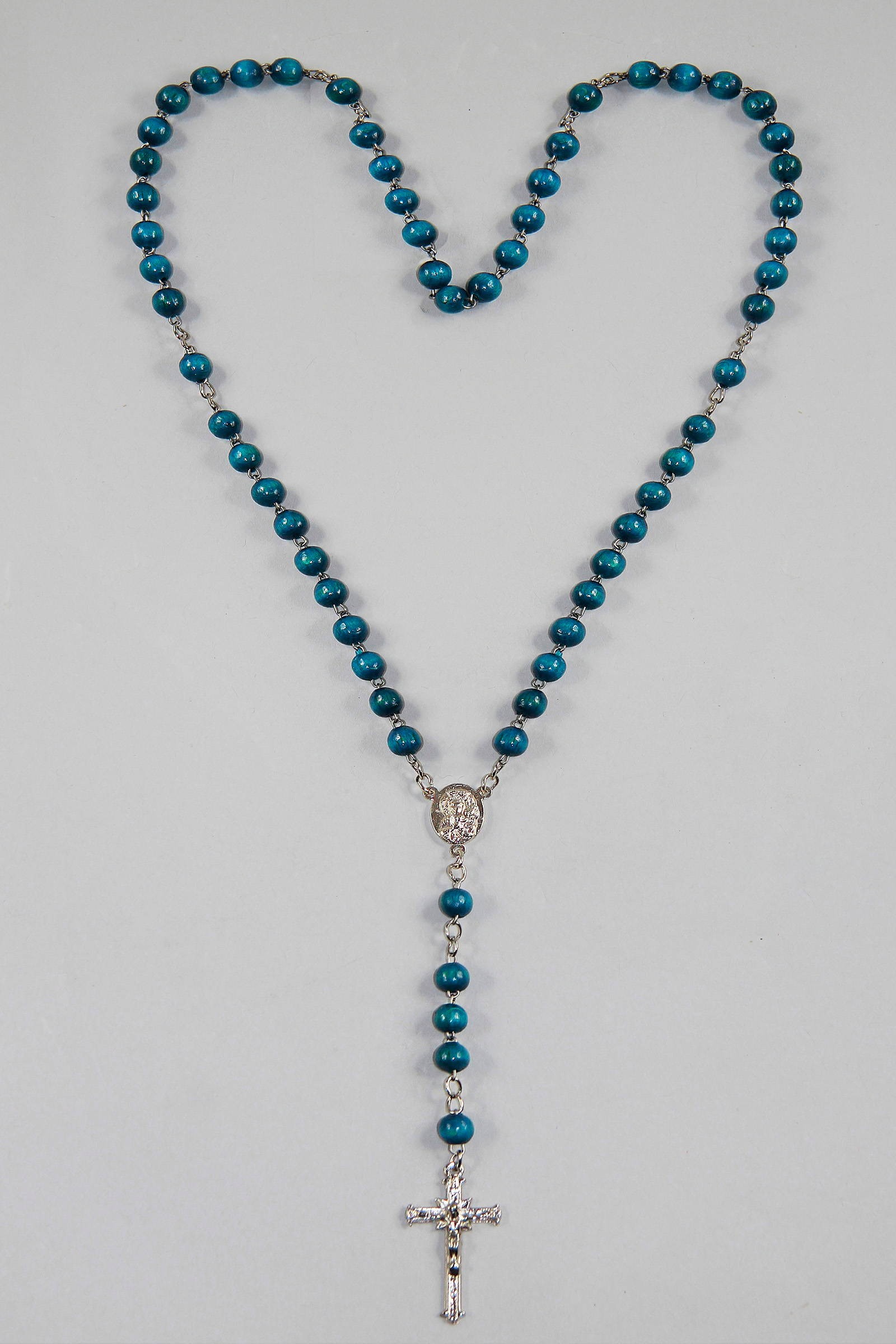 Communion rosary - wooden blue UK-DN - obraz 1