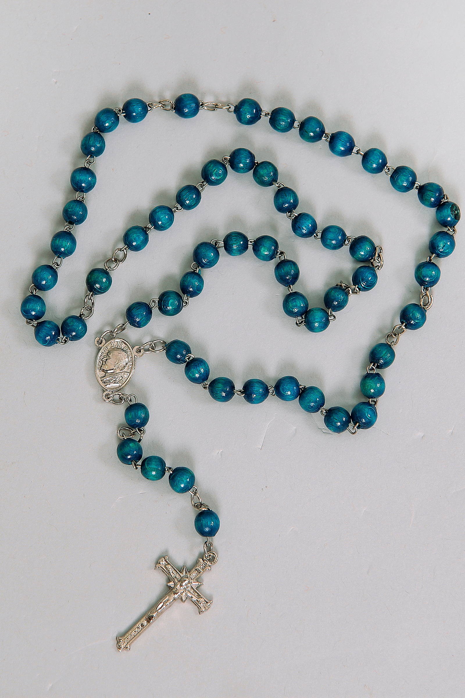 Communion rosary - wooden blue UK-DN - obraz 2