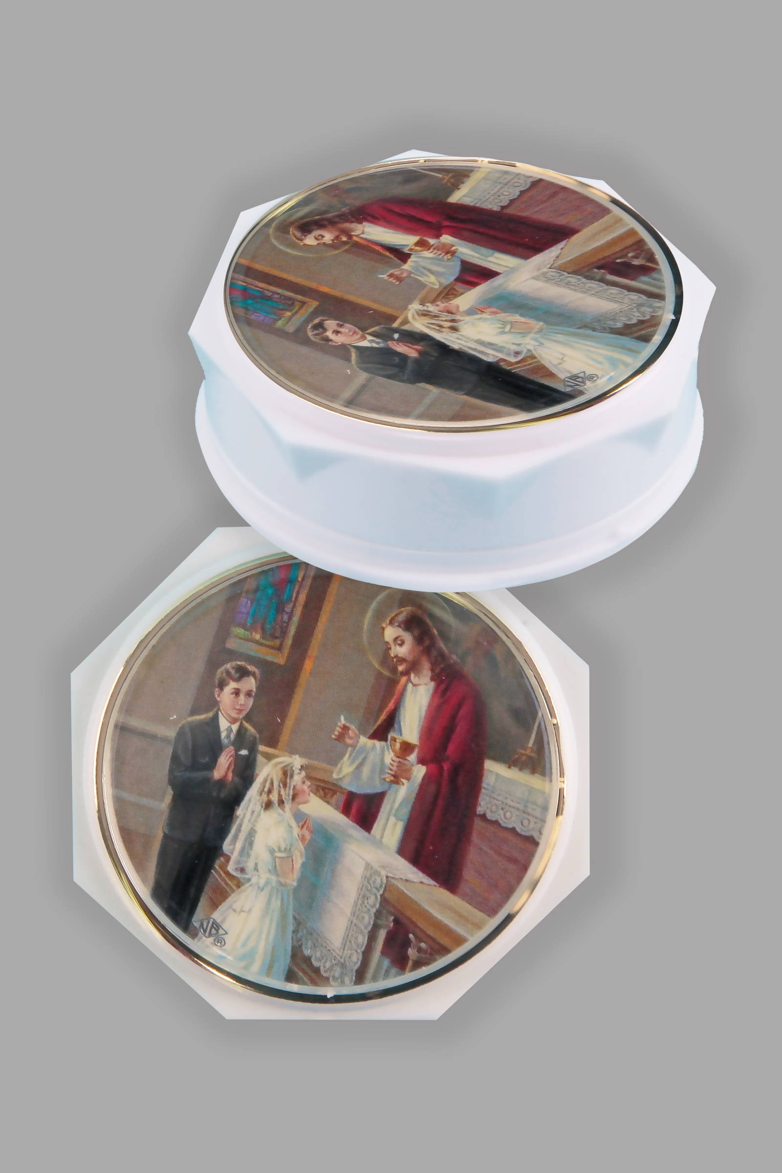 Communion round rosary box UK-PO/b Communion round rosary box UK-PO/b - obraz 0