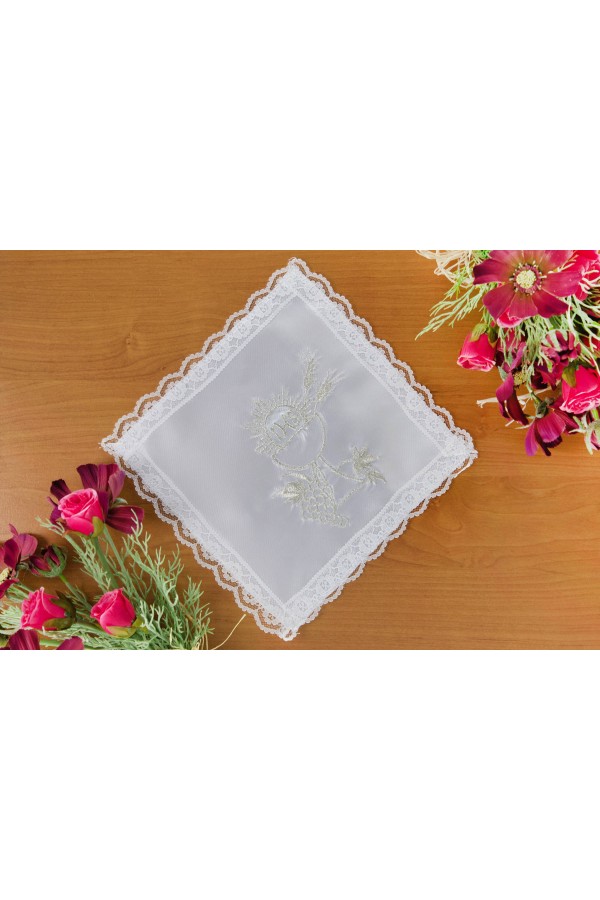 Embroidered communion handkerchief UK-CH11 Embroidered communion handkerchief UK-CH11 - obraz 1