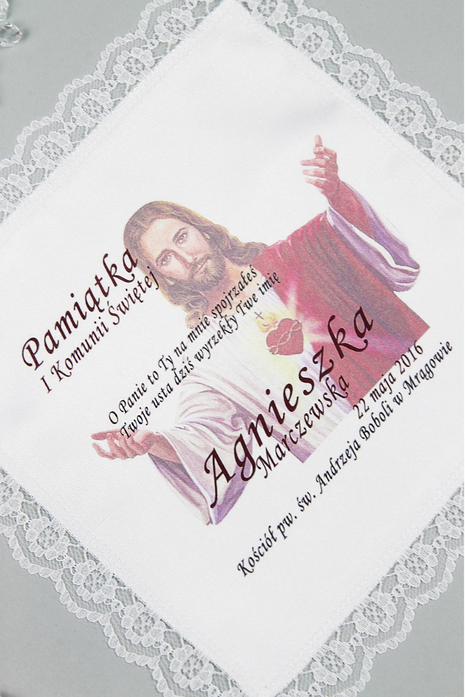 Communion handkerchief with graphic personalized UK-CHGI 8 Communion handkerchief with graphic personalized UK-CHGI 8 - obraz 0