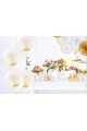 Communion decorations - white and gold straws - obraz 1